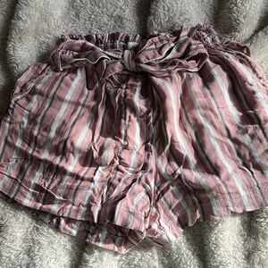 Hollister Striped Paperbag Shorts
